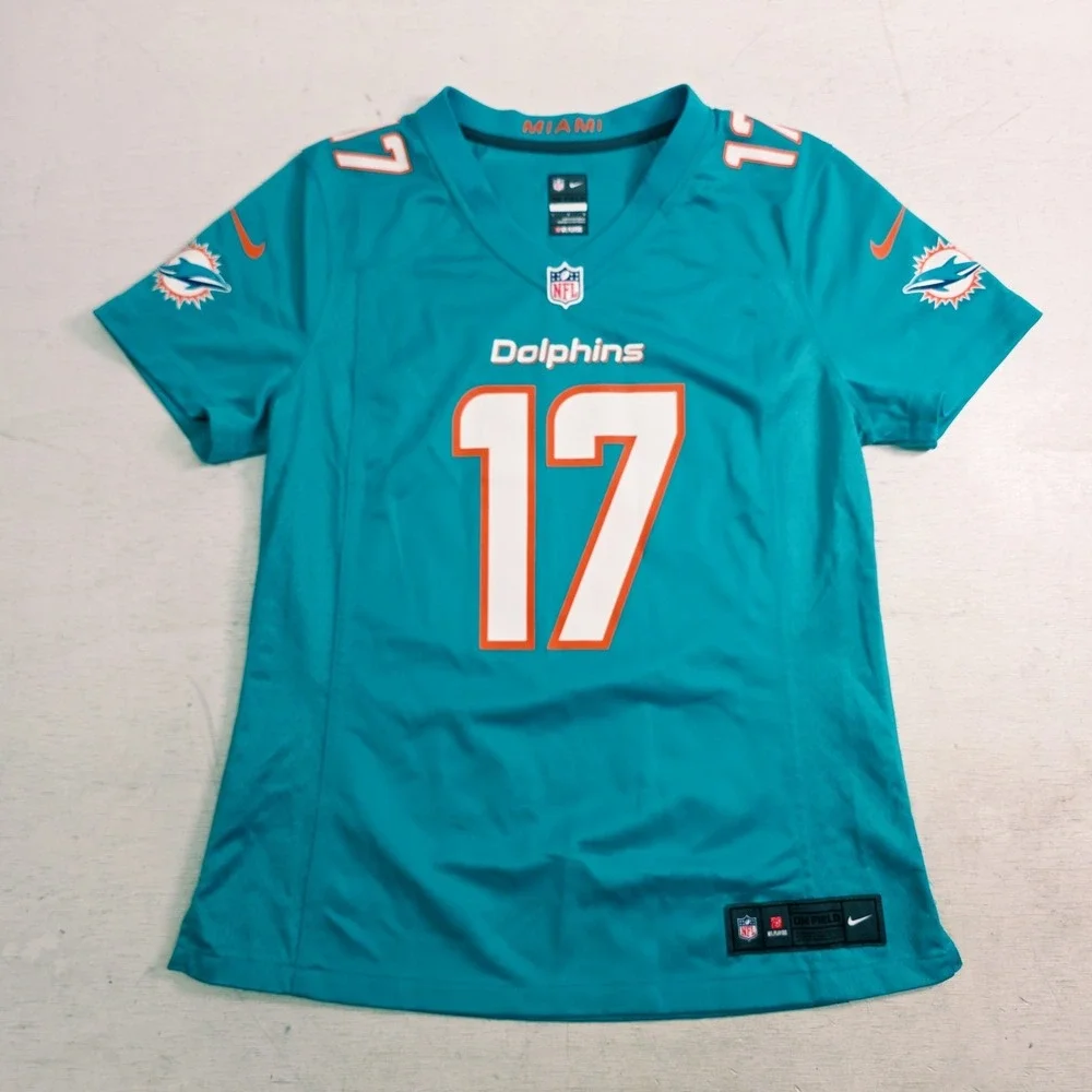 Nike Miami Dolphins Ryan Tannehill 17 On Field Jersey Womens Large Aqua Teal NFL